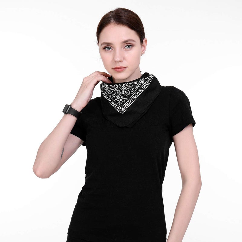 la ceida Store ربطات رأس قطنية للرجال والنساء بيسلي كاوبوي منديل يدوي للشعر 22x22 - Image 3